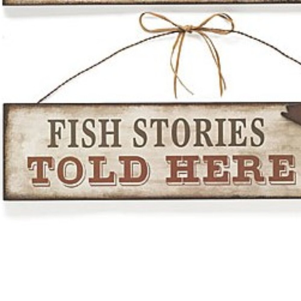 Wood Fishing Wall Hanging Sign